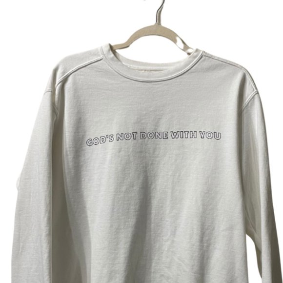 Christian Crew Neck Sweater God's not done with you - Picture 1 of 3